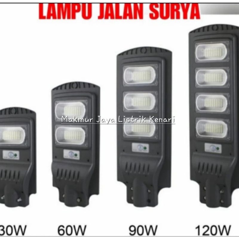 PJU SOLAR LAMPU JALAN SURYA 30 WATT 60 WATT 90 WATT 120 WATT ALL IN ONE SURYA