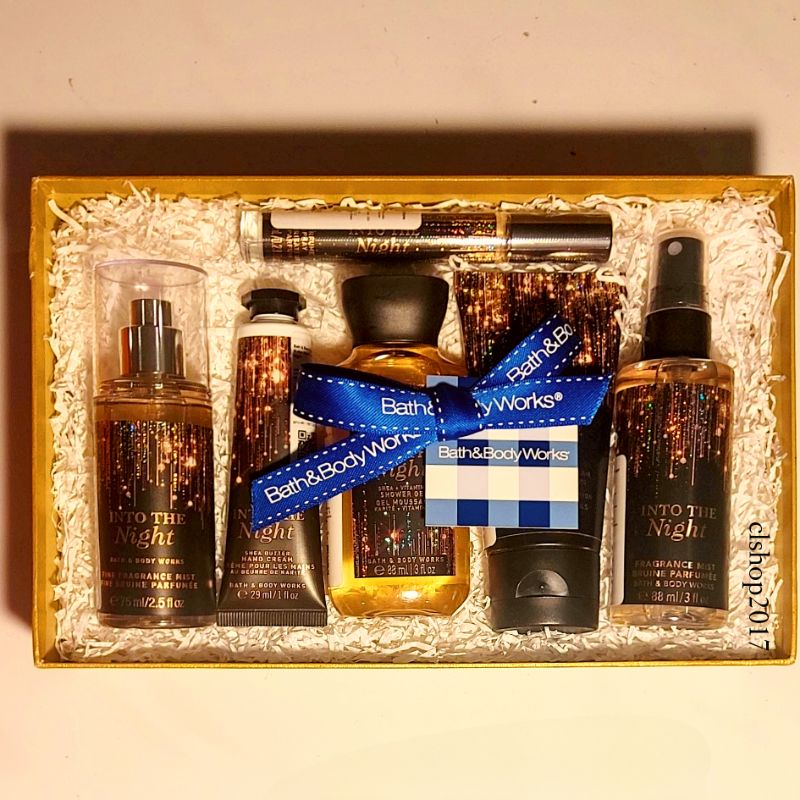 BBW INTO THE NIGHT TRAVELSIZE GIFT SET PAKET BATH &amp; BODY WORKS ITN