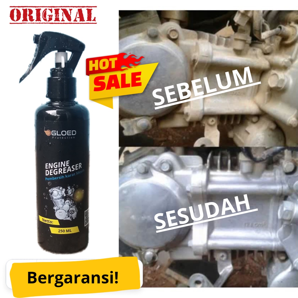 Gloed Engine degreaser obat cairan pembersih kerak blok mesin motor dan mobil