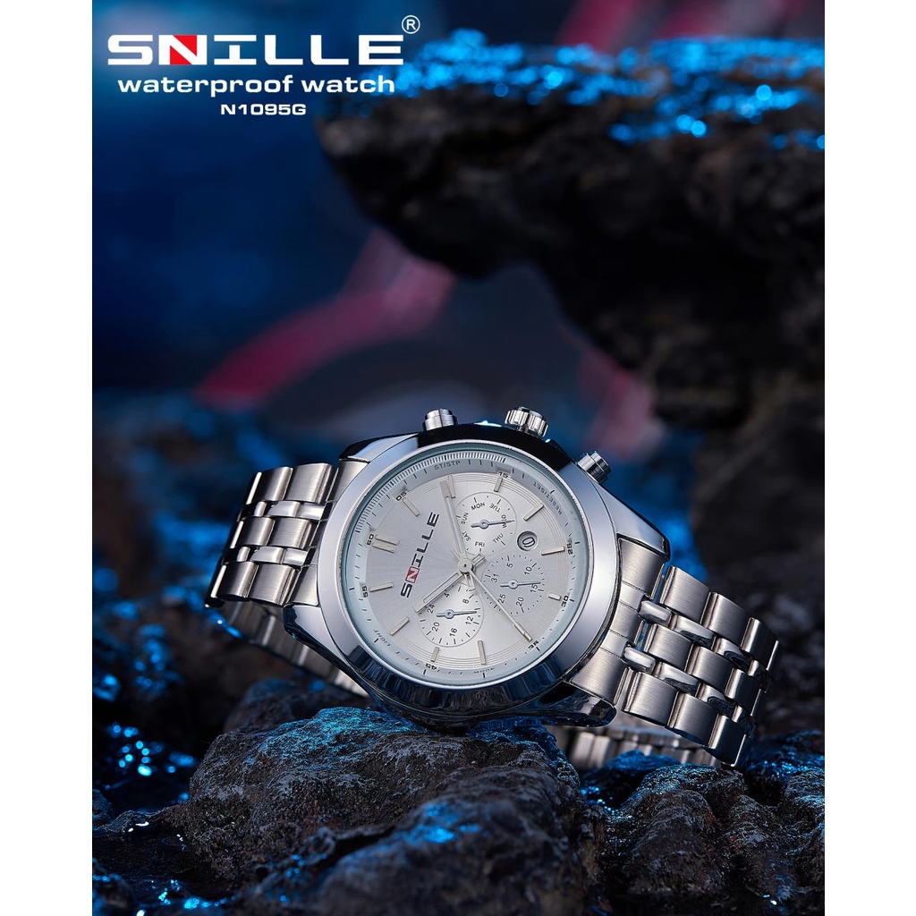 Snille Jam Tangan Rantai Pria Wanita Unisex Original Asli Anti Air Waterproof 1095