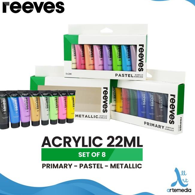 

Cat Akrilik Reeves Artists 8x22ml Acrylic Color Paint Set - PRIMARY