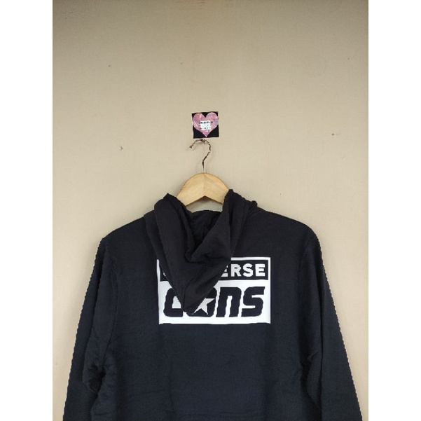 Hoodie Converse Cons Black Original Resmi Pt Map 100%