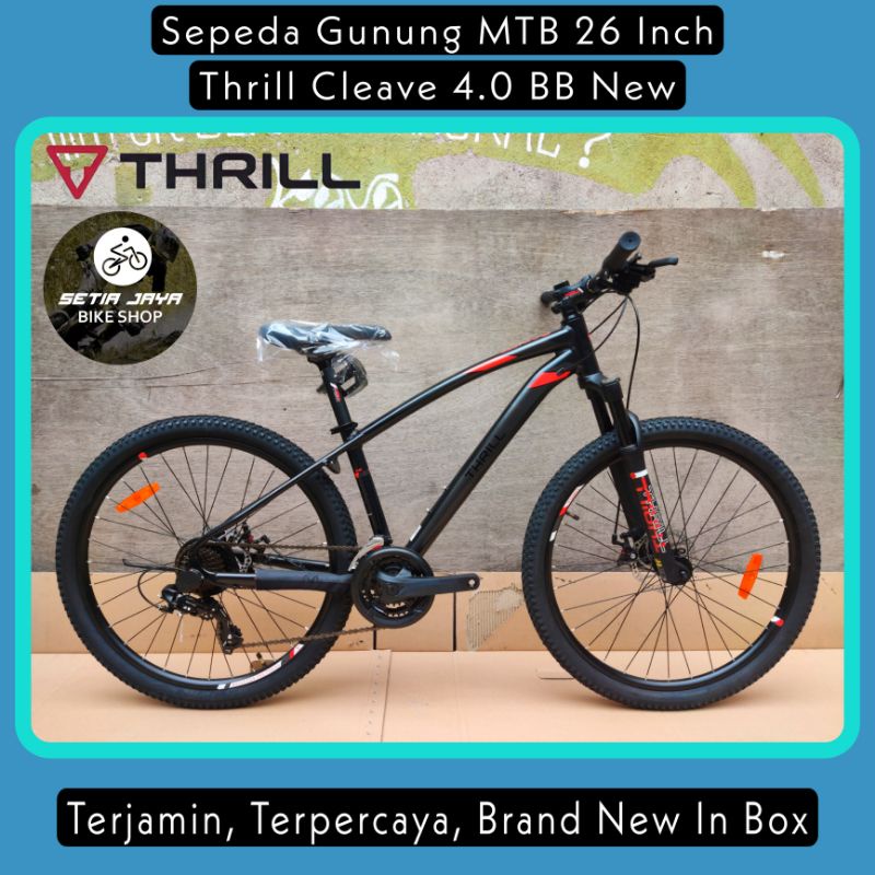 Sepeda Gunung MTB 26 Inch THRILL CLEAVE 4.0 BB New Alloy 3x7 Speed