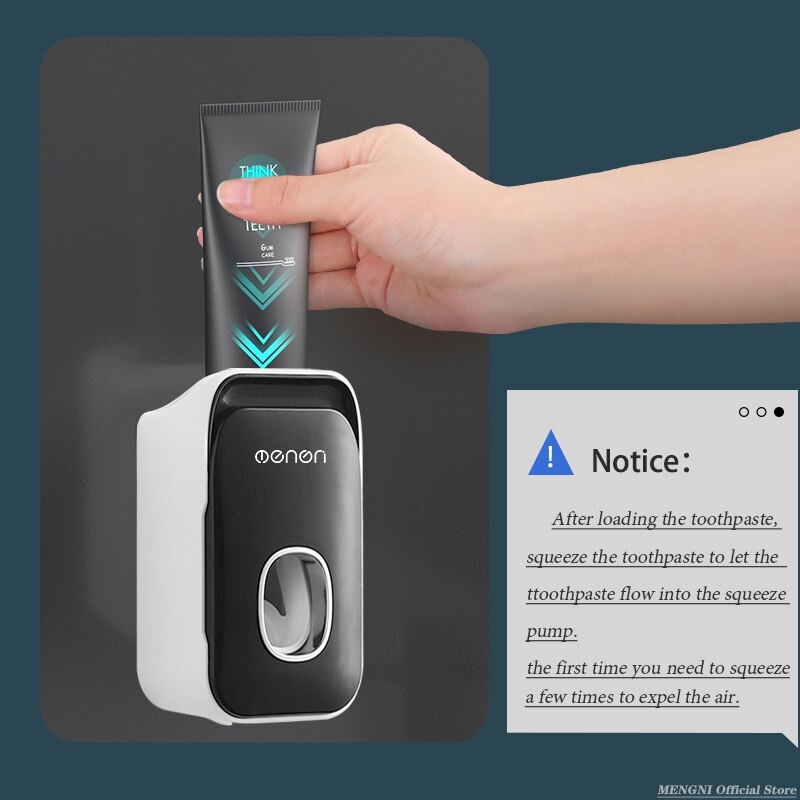 Mengni Dispenser Odol + 2 Tempat Sikat Gigi / Toothpaste Dispenser and Toothbrush Holder