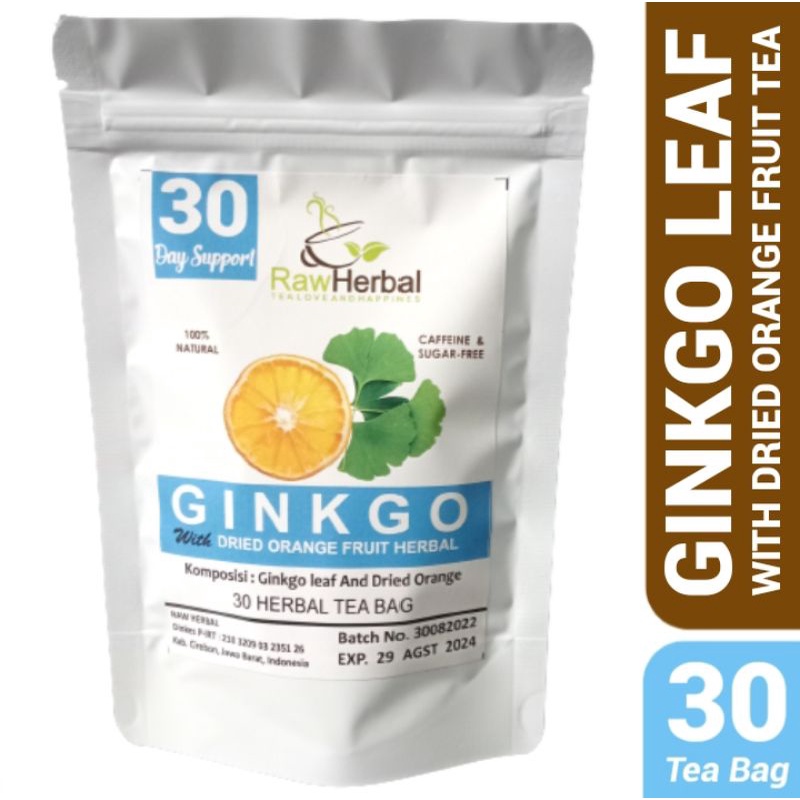 Ginkgo Leaf With Dried Orange Fruit Herbal Tea Isi 30 Tea Bag