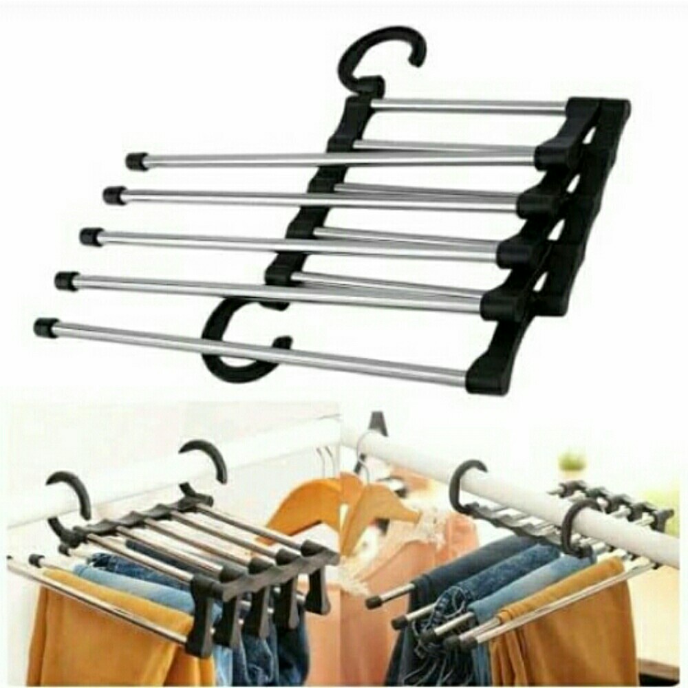 IKILOSHOP gantungan celana magic trousers rack rak hanger celana panjang jilbab