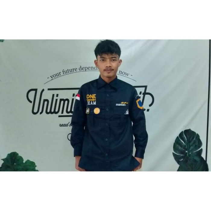 Univ Kemeja Seragam One Mandiri Team Bordir Baju Pria Wanita Pdl Bank