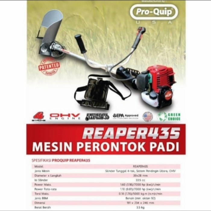 Mesin Potong Padi Mesin Perontok Padi PROQUIP USA Mesin Panen Padi