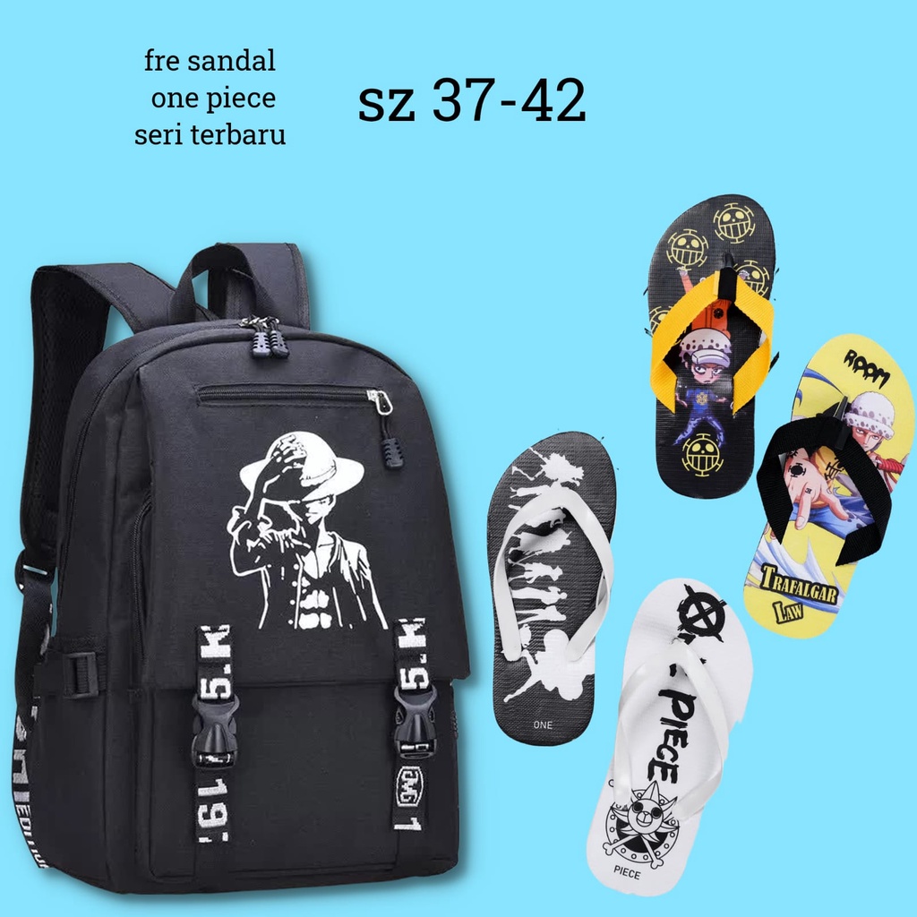 Bagpack One Piece Strawhat After Time Skip Series Tas Ransel Sekolah Unisex Keren