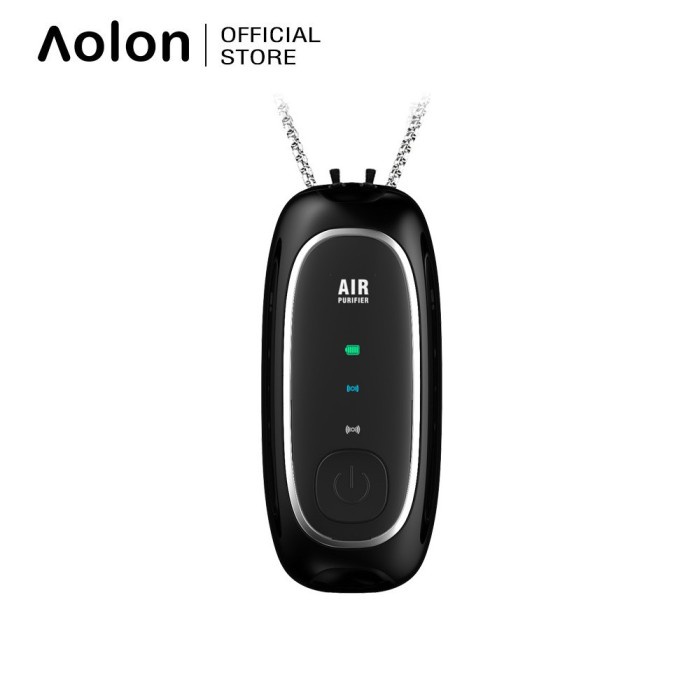 SALE Aolon 2021 New Upgrade M9 Kalung Pembersih Udara 150 Juta Ion Negatif - Hitam
