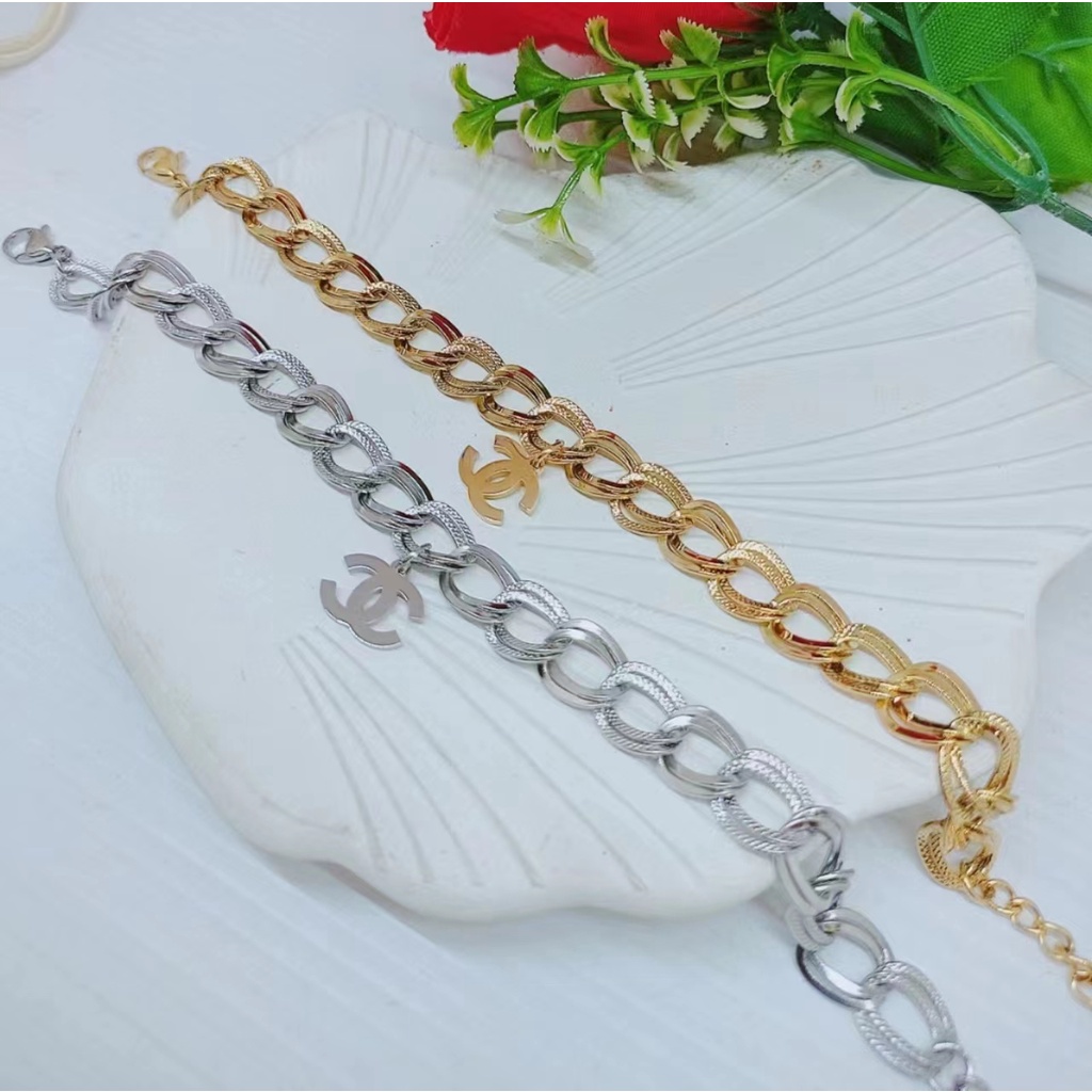 Gelang Titanium Rantai Terbaru Perhiasan Wanita Jewelry w125