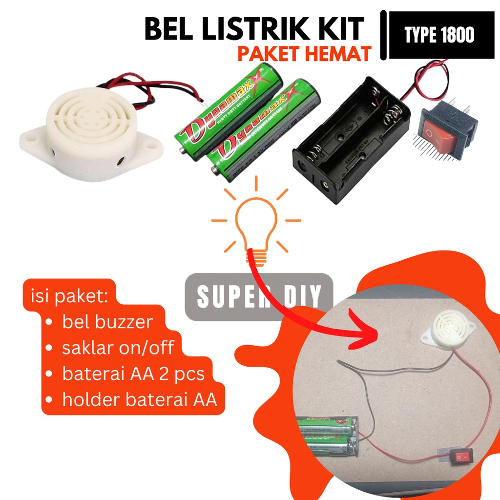 PAKET BEL LISTRIK SEDERHANA UNTUK PRAKTEK SEKOLAH DAN PRAKARYA