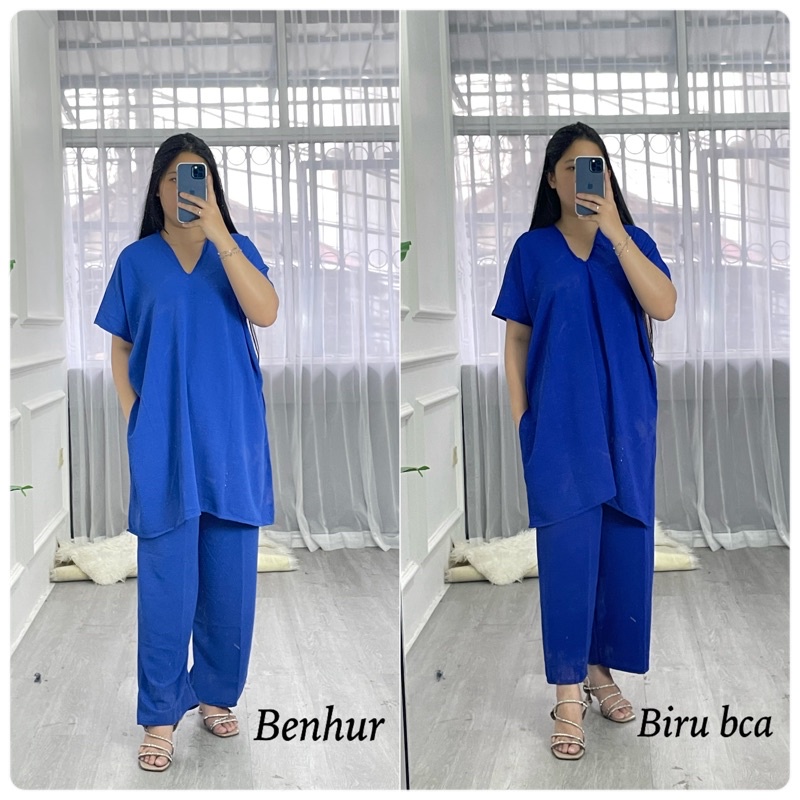 PAMELA SET - ONE SET CRINKLE SETCEL CRINKLE LENGAN PENDEK ONESET MUSLIM ECER GROSIR
