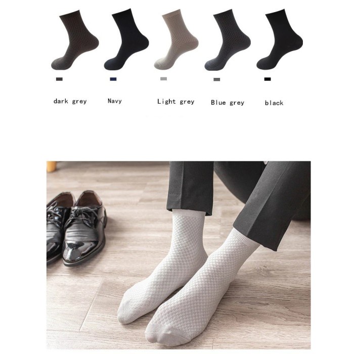 Kaos Kaki Panjang Original Serat Bambu Arang Bamboo Sock - Hitam