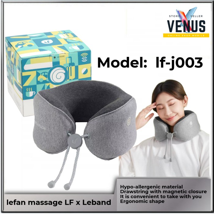 Lf Lefan Neck Pillow U-Shaped Massage - Bantal Traveling Pillow