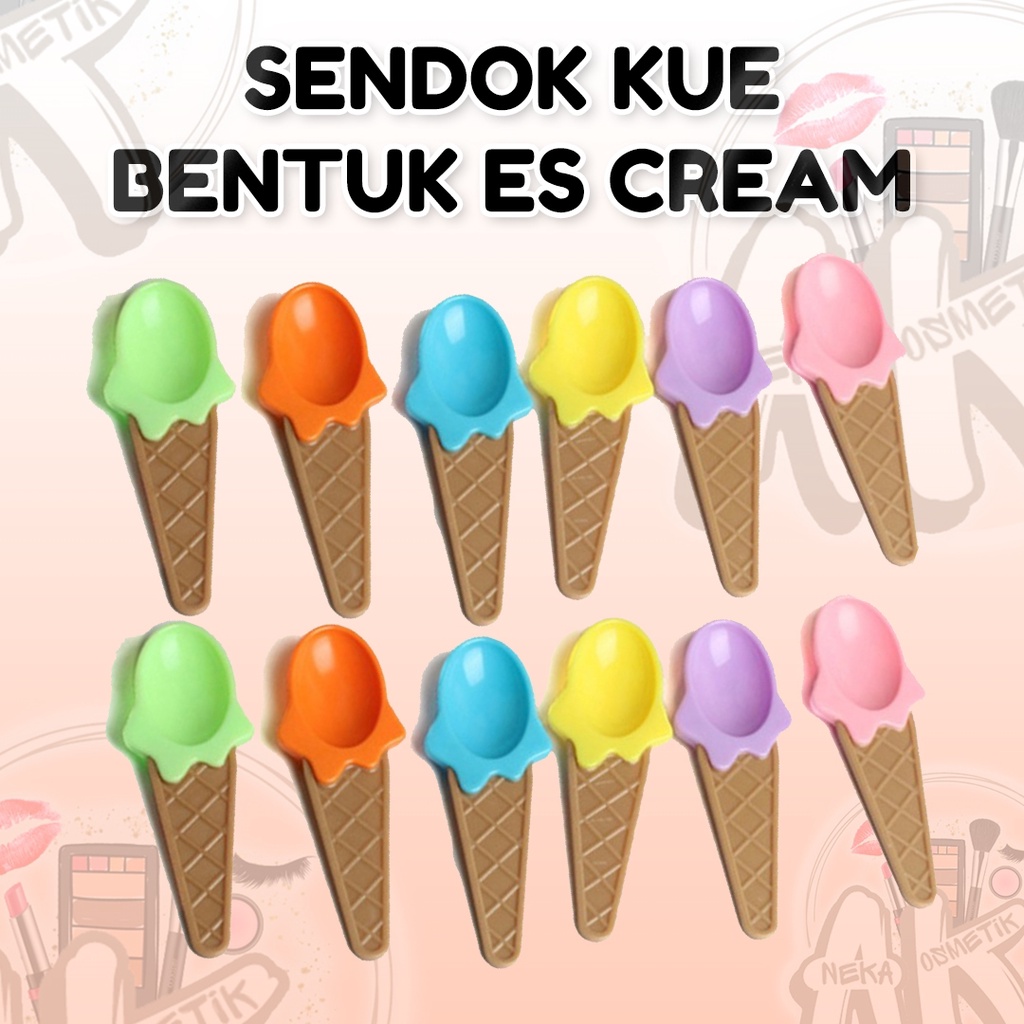 SENDOK KUE LUCU / SENDOK ES CREAM ( WARNA RANDOM )