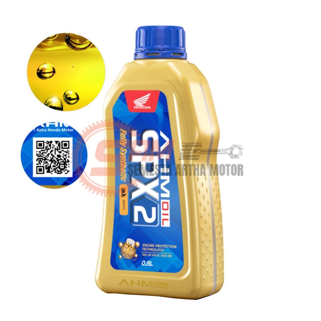 AHM SPX2 Matic 4AT 10w30 Full Synthetic 800ml Oli Mesin Motor Metik Honda Beat Vario 125 150