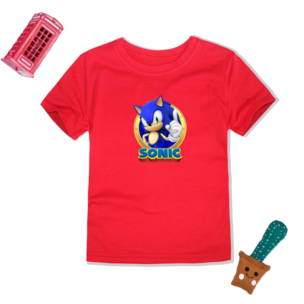 PVJ - Kaos Sonic The Hedgehog Anak Laki Laki Distro Baju Atasan Premium