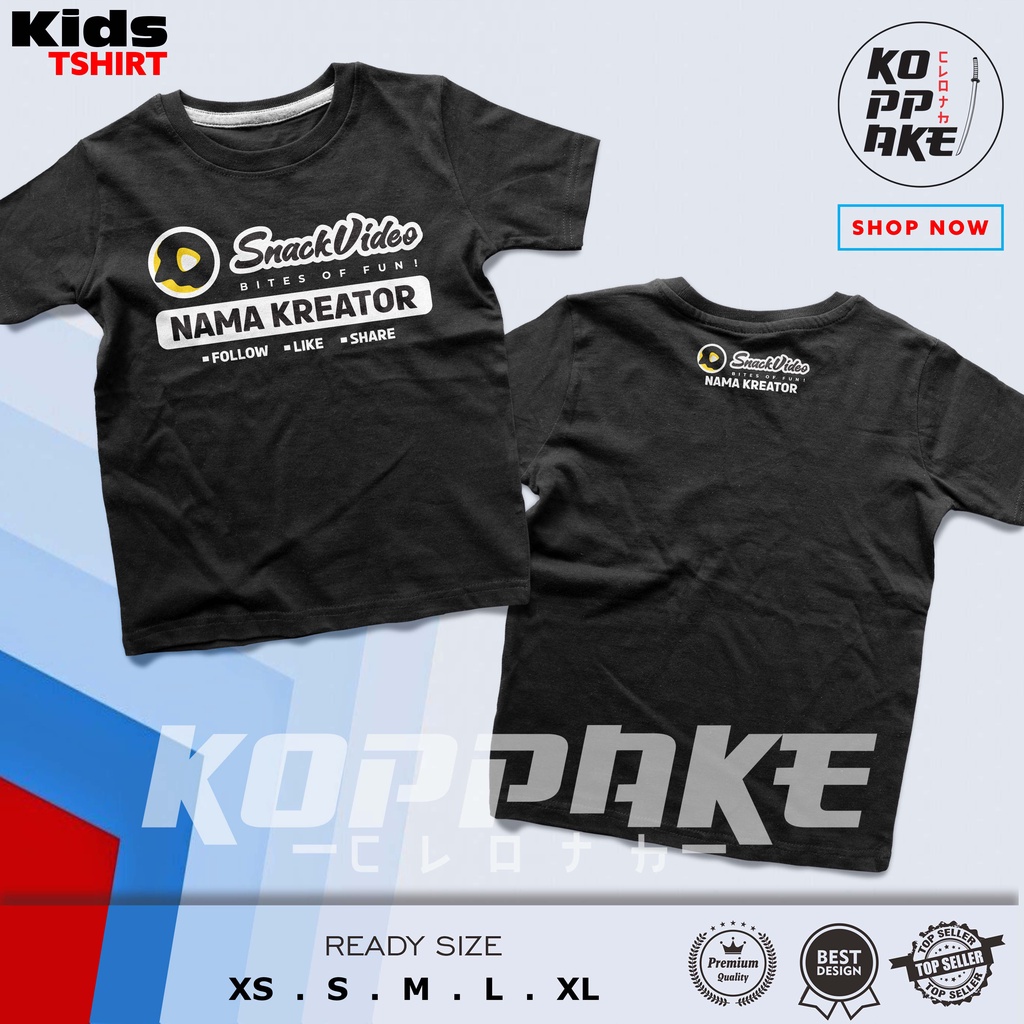 Kaos Anak Snack Video Gratis Nama Kreator Baju Distro