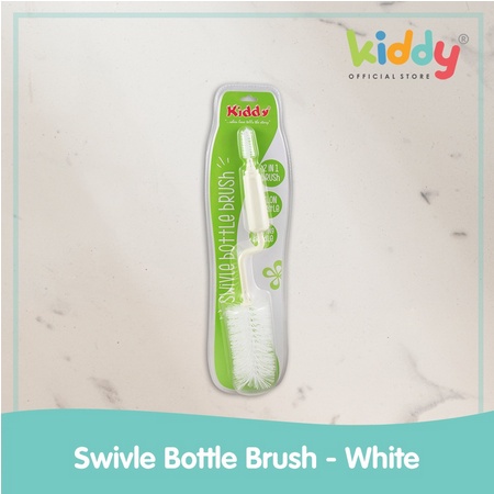 Kiddy Swivle Bottle Brush 2in1 Brush Sikat Pembersih Botol dan Dot Bayi Putar kiddy  KD 9301  / Share: Kiddy Sikat Botol Susu Bayi - WTP9301