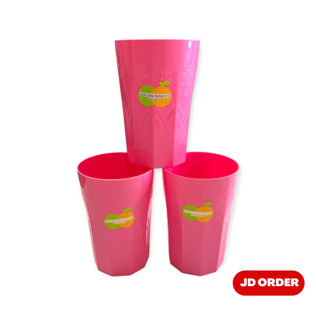 Gelas Plastik Pink G-5019 350ml Golden Lemon