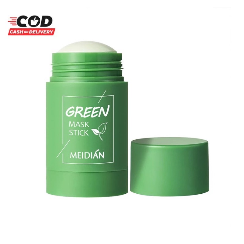 Original Meidian Green tea Clay Mask Stick Komedo Dan Bruntusan sampai Bintik hitam Cocok Untuk Perawatan Wajah Pria Wanita Sampai Putih Dan Glowing