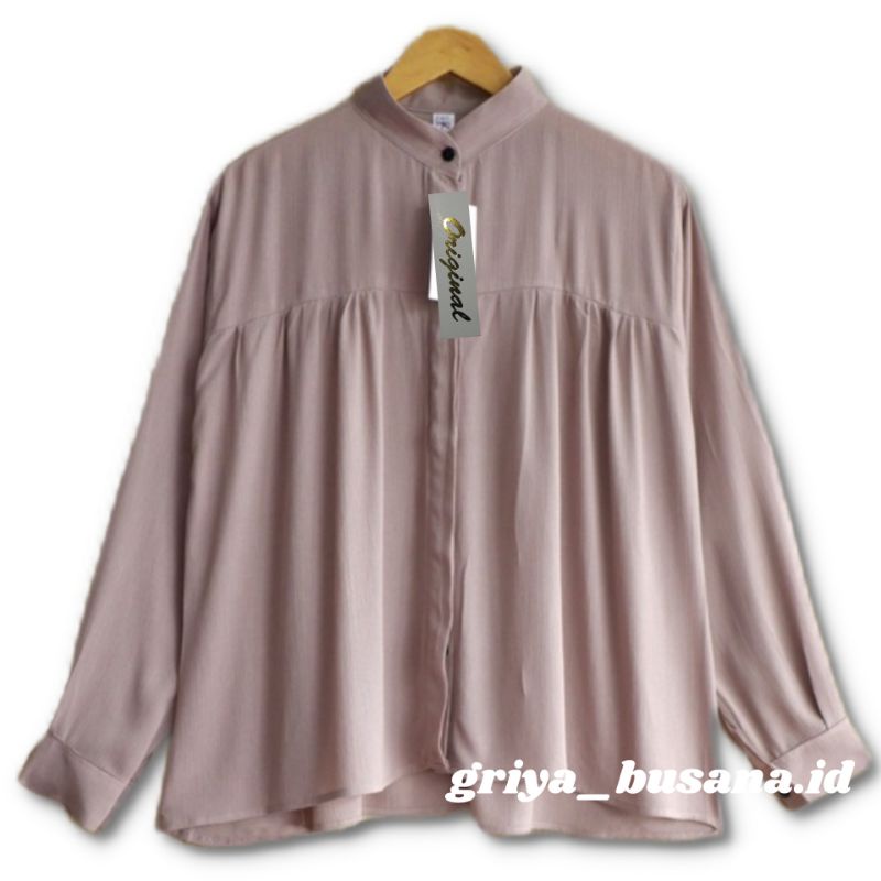 Kemeja Blouse Basic Wanita Jooyeon Top Toyobo Premium Lengan Panjang