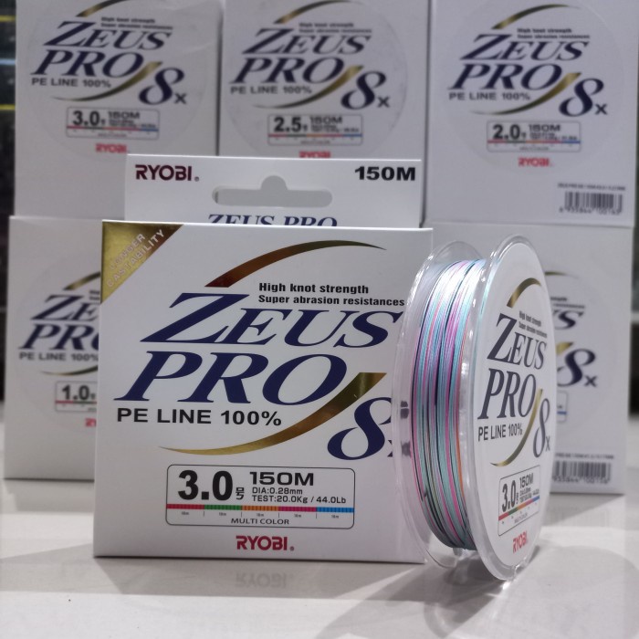 Senar Pe Ryobi Zeus Pro X8 150 Meter Multicolor