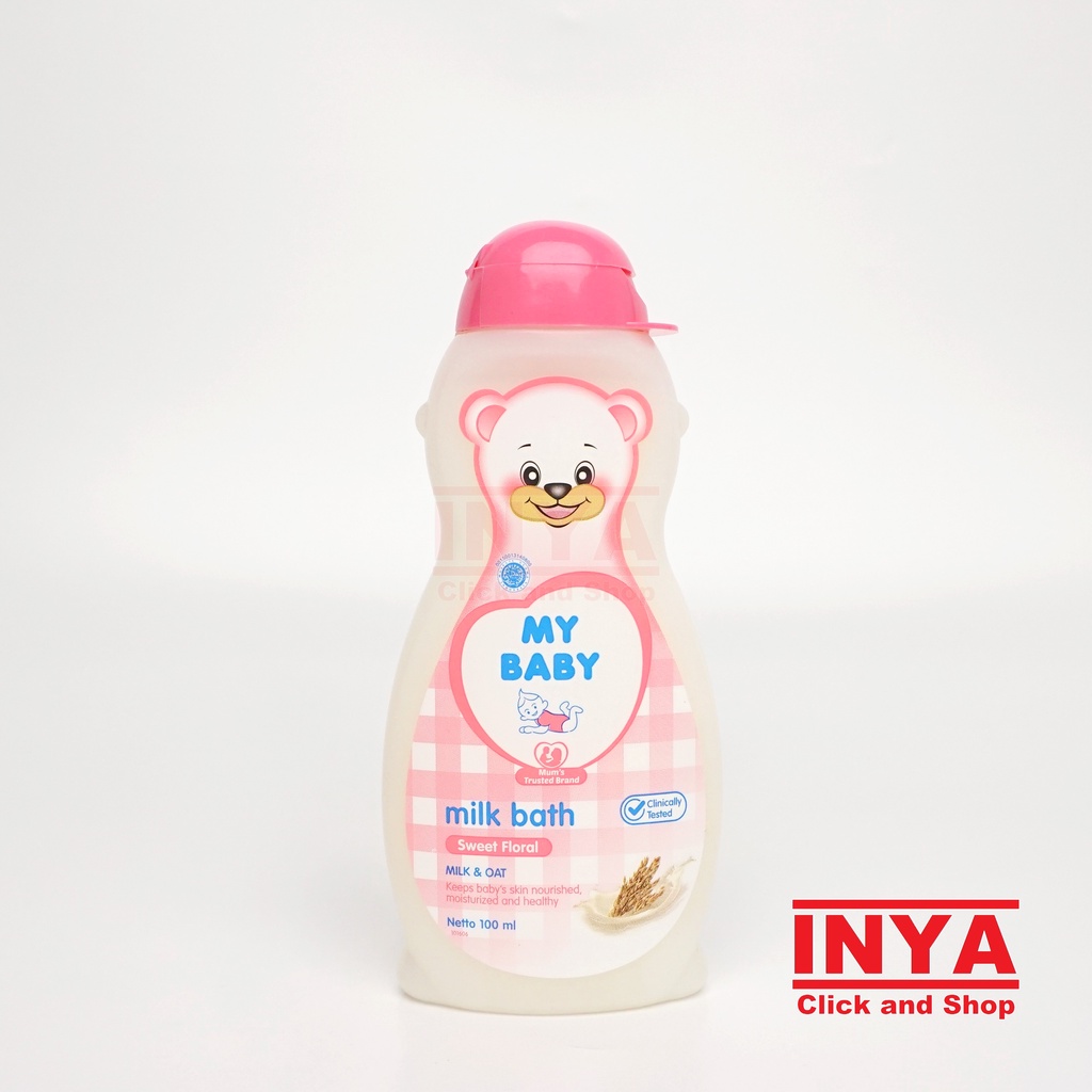 MY BABY MILK BATH SWEET FLORAL MILK &amp; OAT 100ml - Sabun Bayi