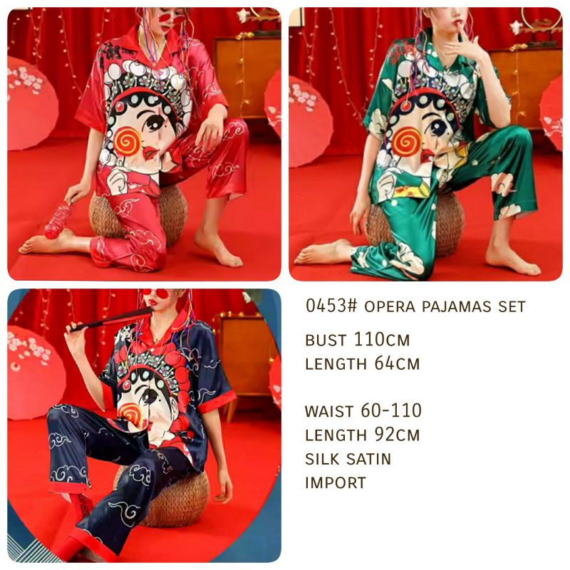 MDLV ~ 0453# CNY Opera Pajamas Set Imlek Import