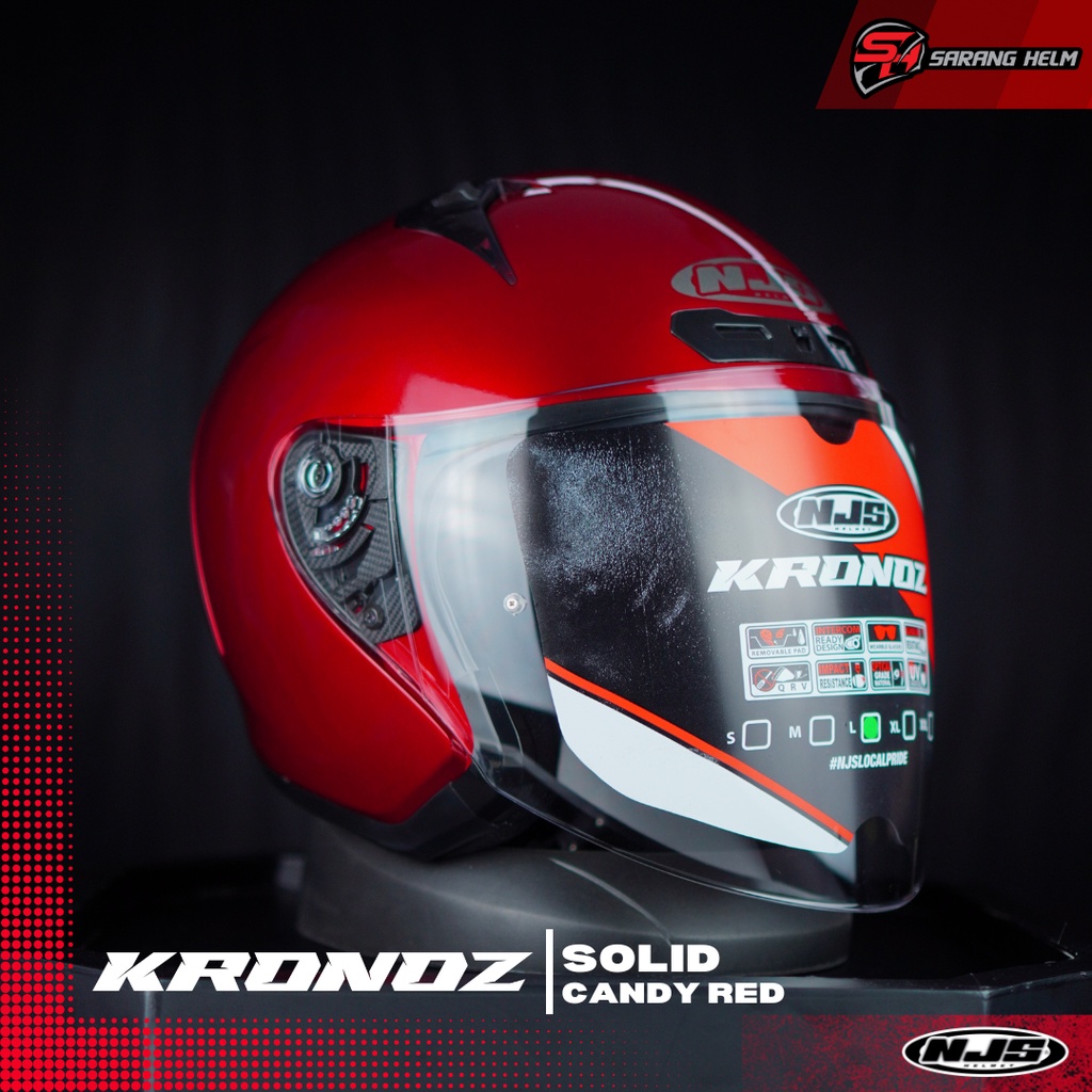 NJS Kronoz Solid - Helm Half Face | NJS | Kronoz | Kronoz Polos | Kronoz Ori | Helm Polos | NJS Kronoz | NJS ORI | SNI