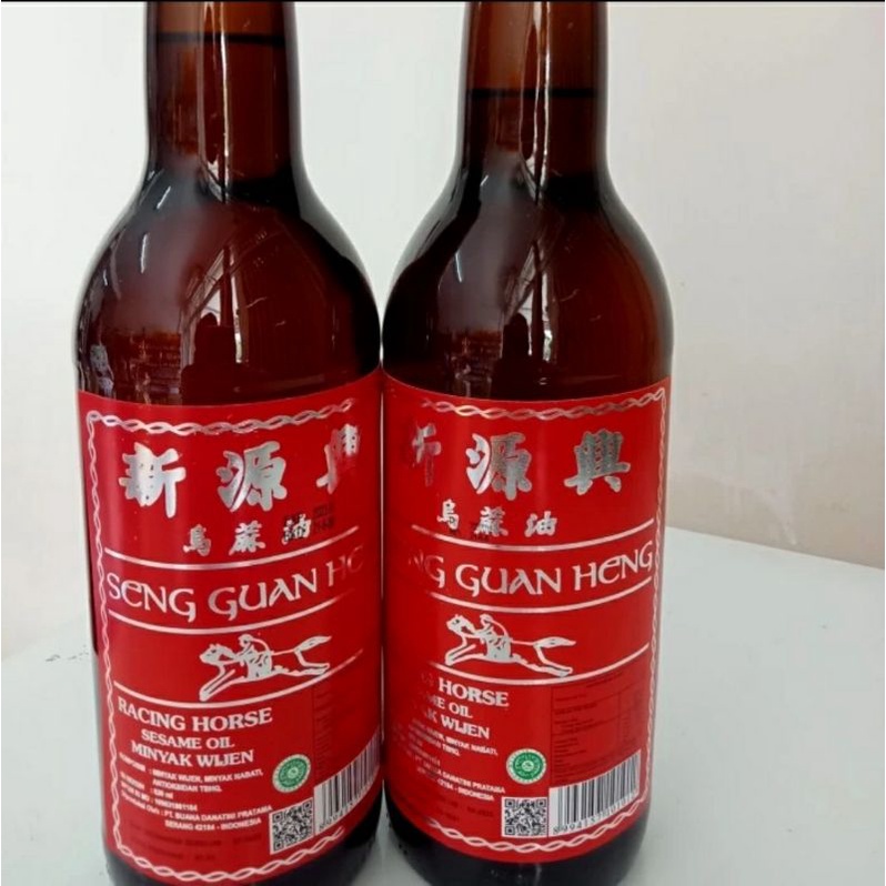 

MINYAK WIJEN KUDA SENG GUAN HENG 620 ml / MINYAK WIJEN CAP KUDA / RACING HORSE SESAME OIL 620 ML / MINYAK WIJEN (HALAL)