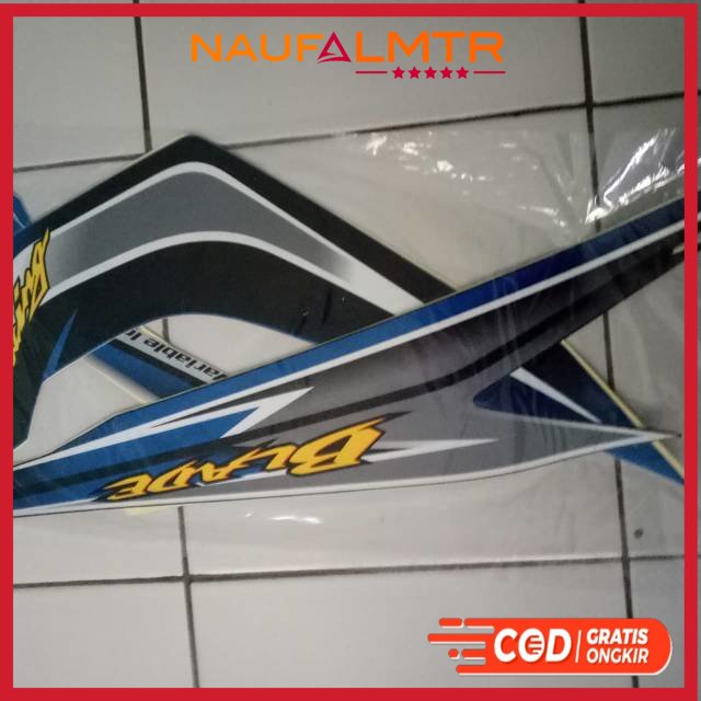 Stiker Striping Honda Blade 2012 biru
