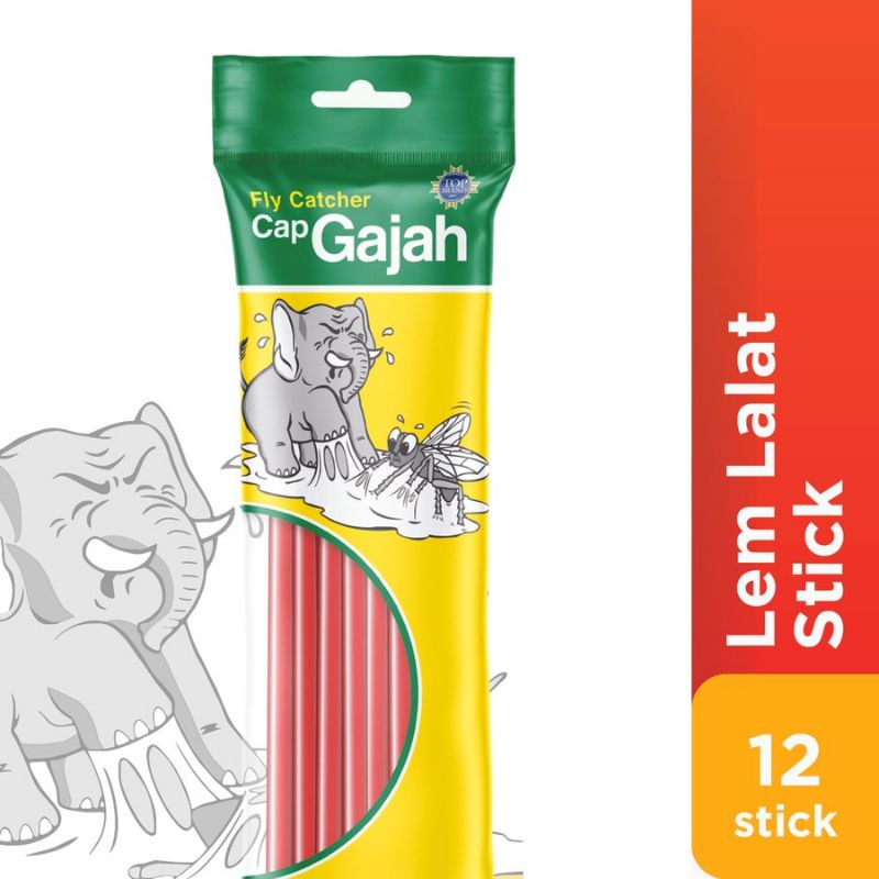 lem lalat stick cap gajah - lem perangkap lalat - lem lalat 12pcs