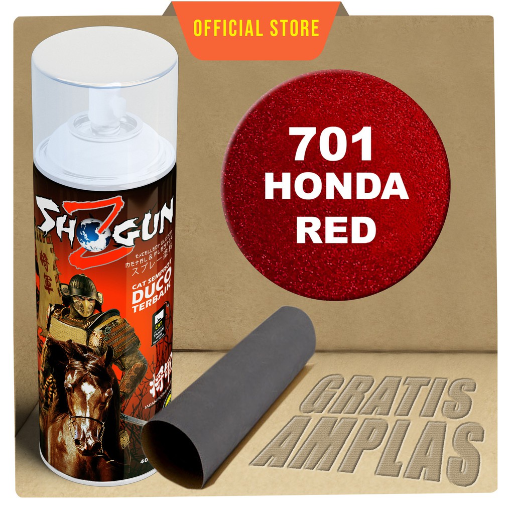 Cat Semprot Shogun Z Dull Honda Red 801 / Merah Maroon Doff - Pilok Pilox Shogun Z Honda Red 701 - C