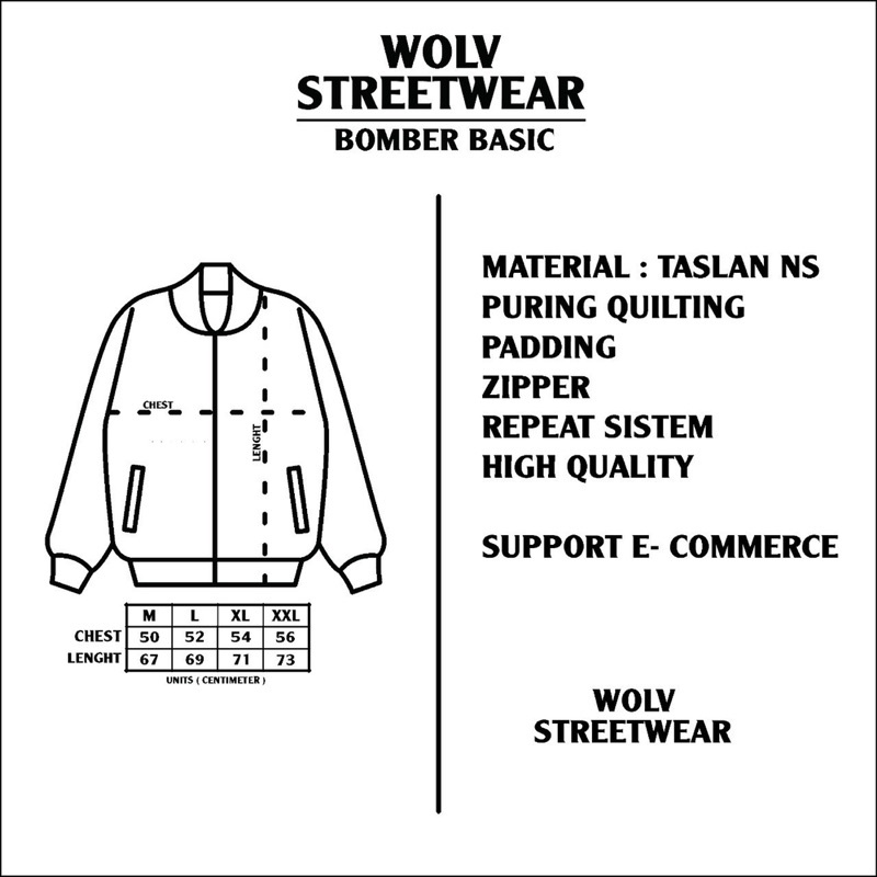 WOLV Jaket Bomber Polos Premium Jaket Parasut Jaket Outdoor Hijau