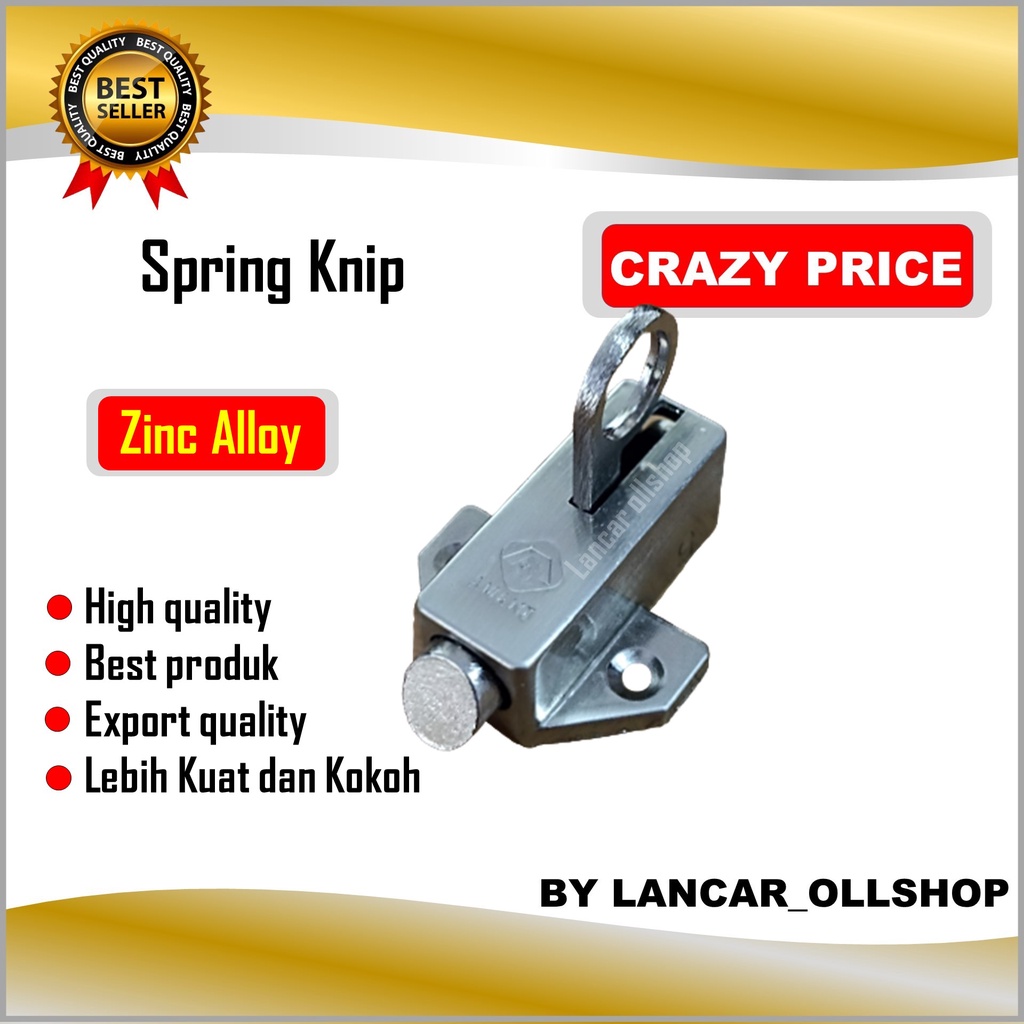 Spring Knip Tebal / Grendel Kodok Kotak / Slot Jendela / Spring Knife Kodok / Grendel Jendela Spring Knip