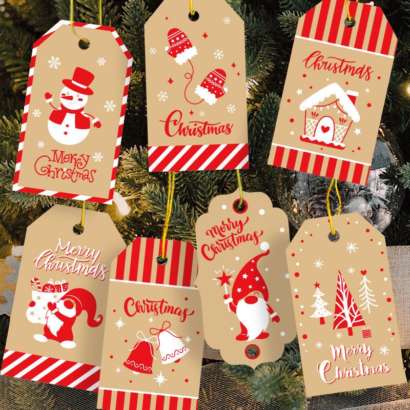 HANG TAG LABEL NATAL GIFT TAG MERRY X'MAS SNOW HOUSE 50set HTN-21