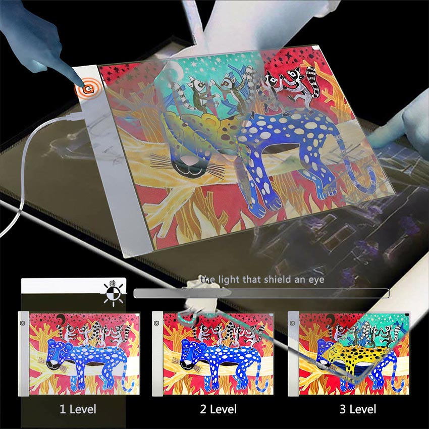 

RK LED Drawing Tracing Stensil Board Jiplak Gambar Copy Papan LED Light Pad Ukuran A3 / A4 / A5