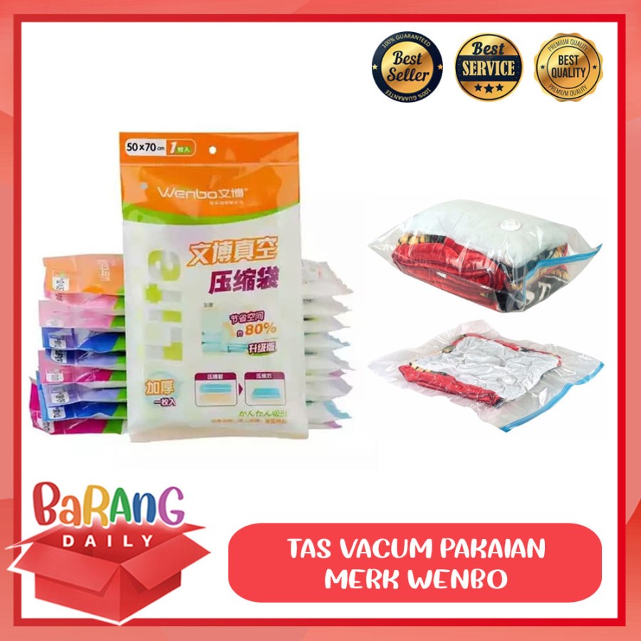 Jual Plastik Vakum Bag Wenbo Pakaian Baju Refill Vacuum Plastic Vacum Shopee Indonesia