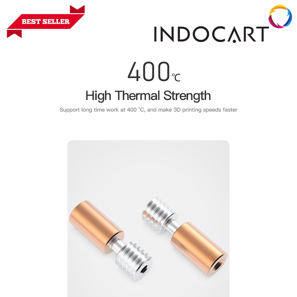 INDOCART Heat Throat HeatBreak Bi Metal 3D Printer Copper Titanium