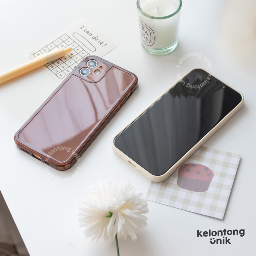 (Seri 3) For iPhone - Glossy Campro Soft Case with Lens Cover