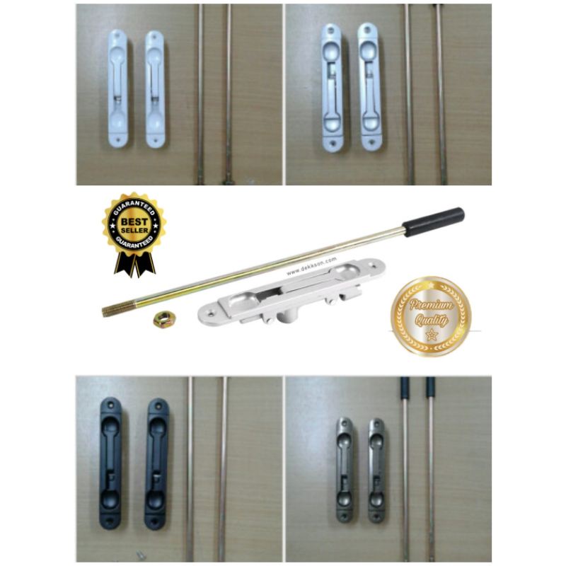 Flush Bolt / Grendel Slot Pintu Alumunium Satu Set Sepasang