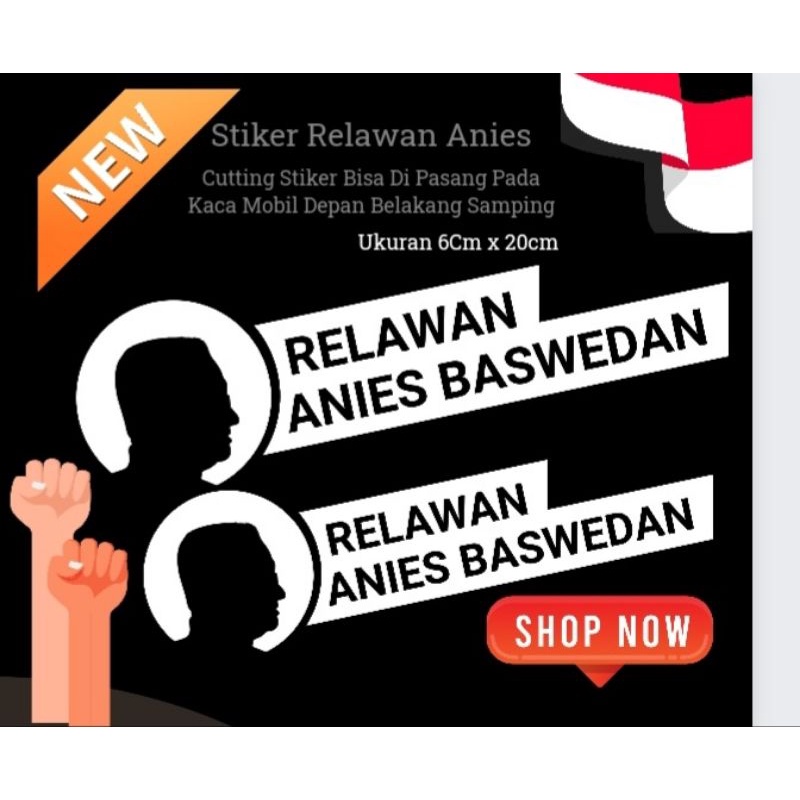 Stiker Cutting Anies Baswedan Stiker Cutting Relawan Anies Baswedan Untuk Kaca Mobil