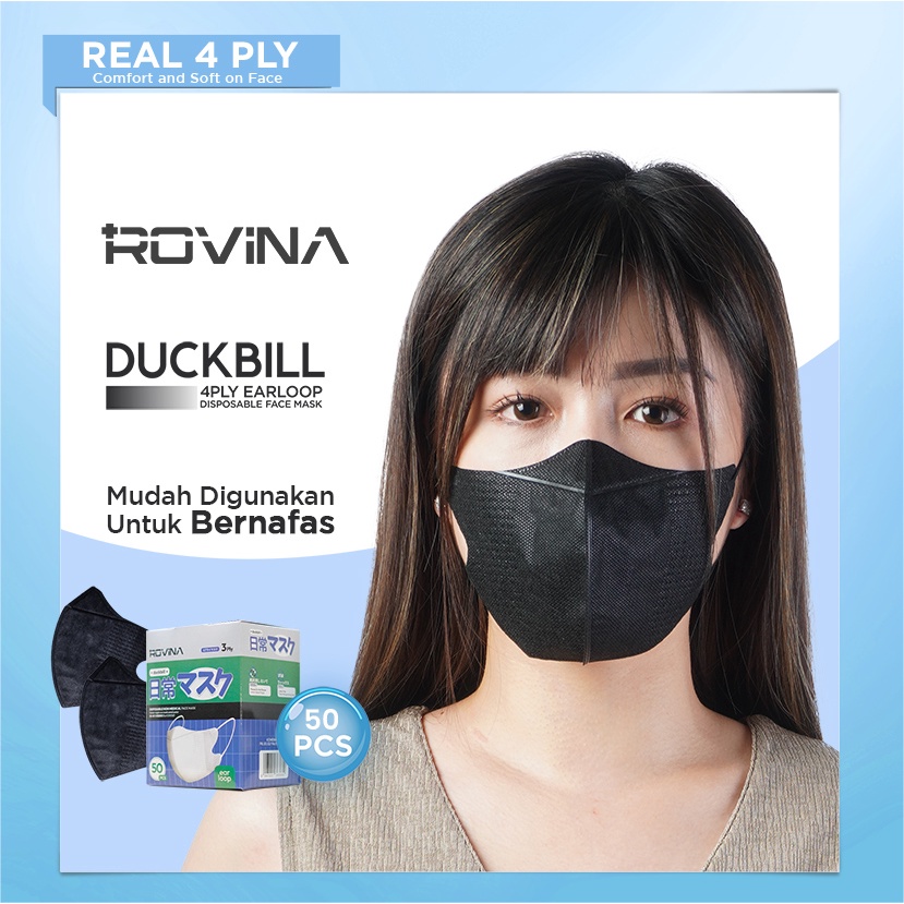 Rovina Duckbill Mask ’50S 3Ply Earloop masker non medis