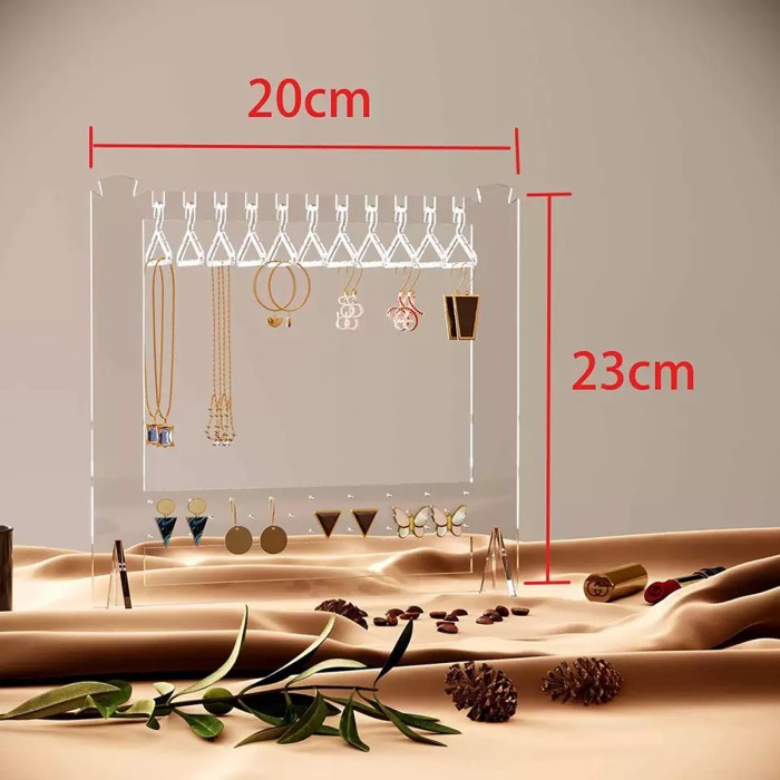 STAND DISPLAY ANTING ACRYLIC - RAK HOLDER PAJANGAN KALUNG AKRILIK