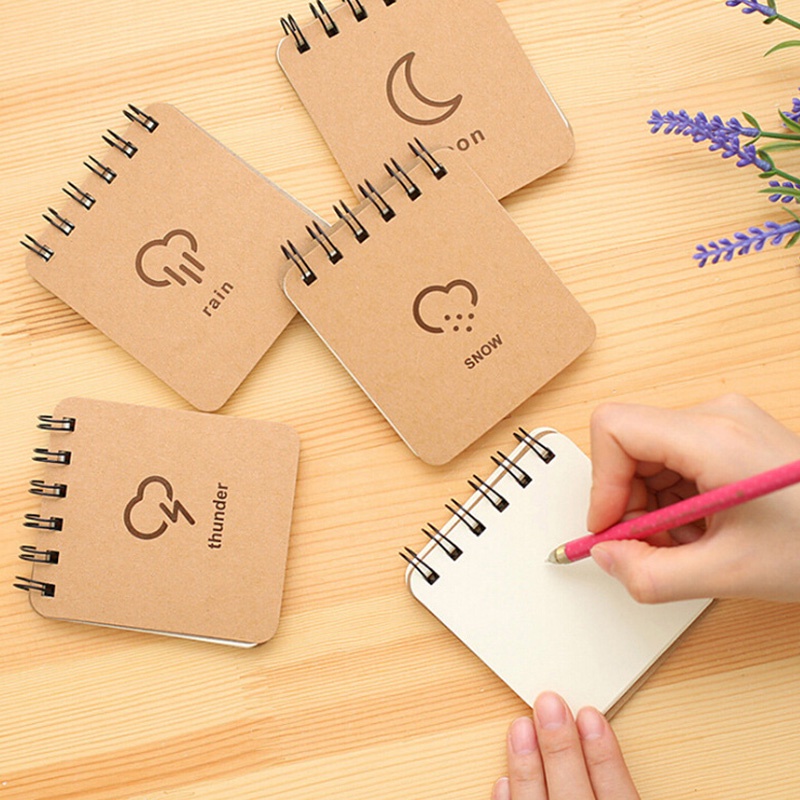 Buku Notebook / Catatan / Agenda / Diary Mini Ukuran A7 Motif Cuaca