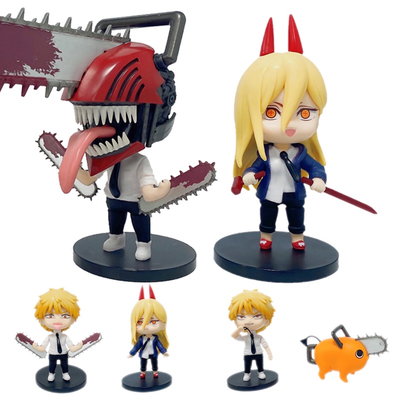 Action Figure Anime Saw Man Ukuran 10cm #Sparepart Komponen Elektronik Chip Denji 1560 #1580 Action Figure Power Chainsaw Man Denj / Power Untuk Hadiah Natal Anak