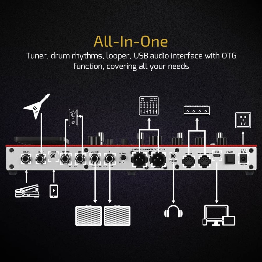 Jual Valeton GP-200R GP200R Multi-Effects Processor - Red | Shopee Indonesia