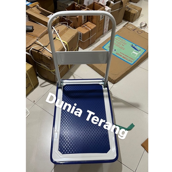 Hand Truck FREDER 150 kg Dasar Plat Logam - Troli Barang Lipat  Serbaguna Model Besi - Gerobak Besi - Trolley Troly Dorongan Barang Hand Truck Plat Besi 150kg FREDER